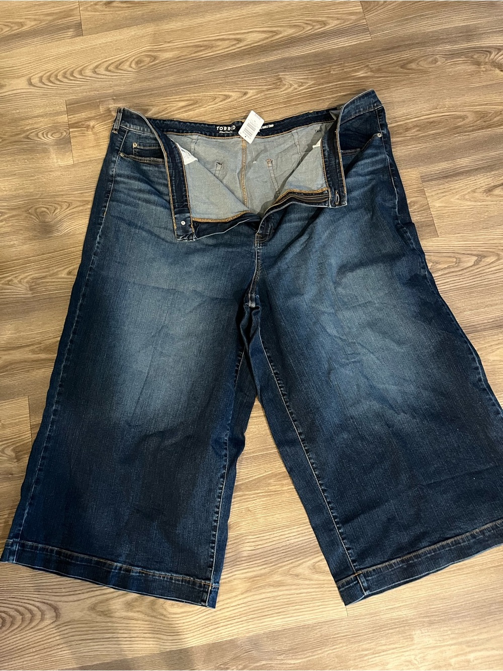 torrid Dark Blue Relaxed Denim Jean Shorts